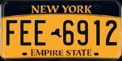 NY license plate FEE6912
