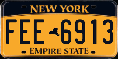 NY license plate FEE6913