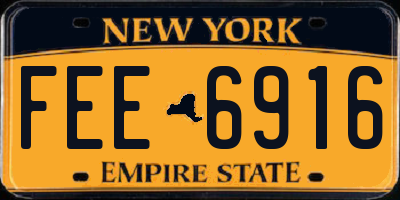 NY license plate FEE6916