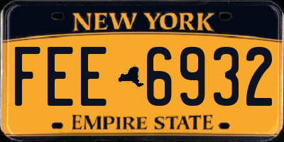 NY license plate FEE6932