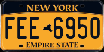 NY license plate FEE6950