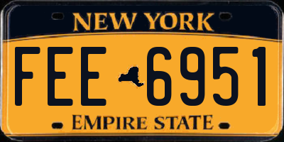 NY license plate FEE6951