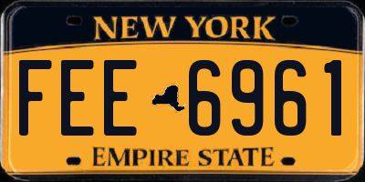 NY license plate FEE6961