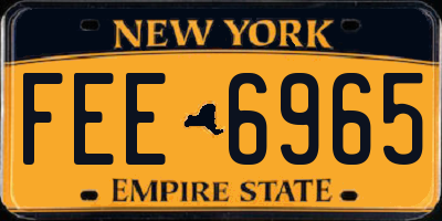 NY license plate FEE6965