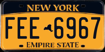 NY license plate FEE6967