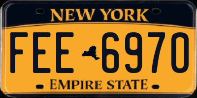 NY license plate FEE6970