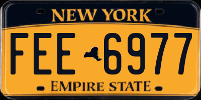 NY license plate FEE6977