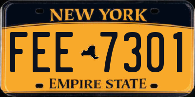 NY license plate FEE7301