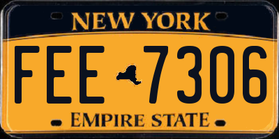 NY license plate FEE7306
