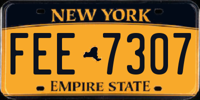 NY license plate FEE7307