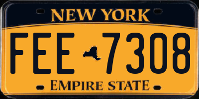 NY license plate FEE7308