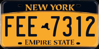NY license plate FEE7312