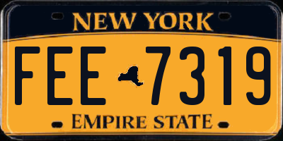 NY license plate FEE7319