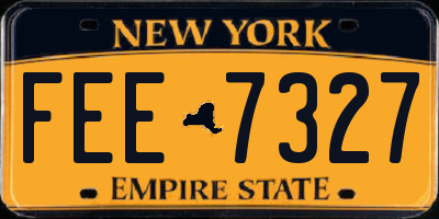 NY license plate FEE7327