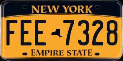 NY license plate FEE7328