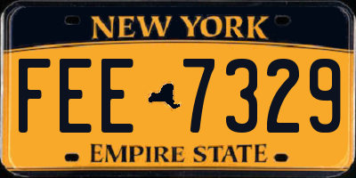 NY license plate FEE7329