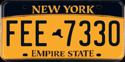 NY license plate FEE7330