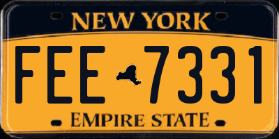 NY license plate FEE7331