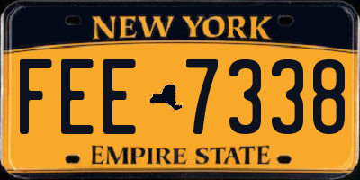 NY license plate FEE7338
