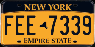 NY license plate FEE7339