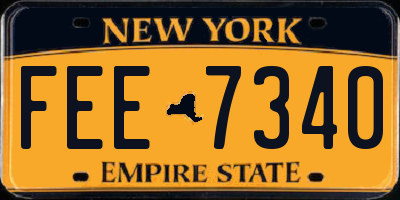 NY license plate FEE7340
