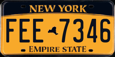NY license plate FEE7346