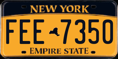 NY license plate FEE7350