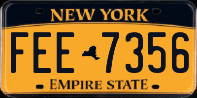 NY license plate FEE7356