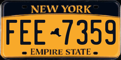 NY license plate FEE7359