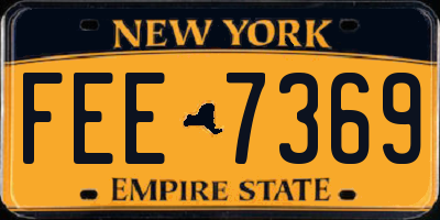NY license plate FEE7369