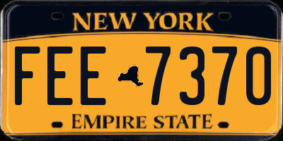 NY license plate FEE7370