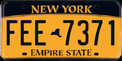 NY license plate FEE7371