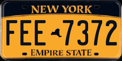 NY license plate FEE7372