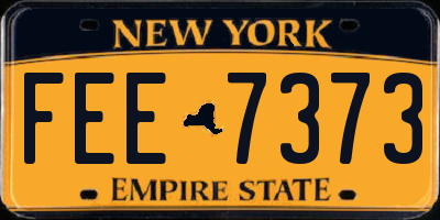 NY license plate FEE7373
