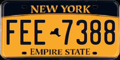 NY license plate FEE7388