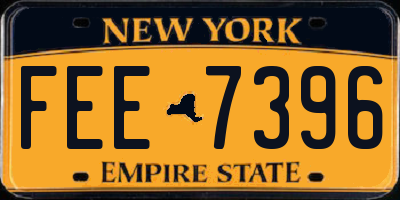 NY license plate FEE7396