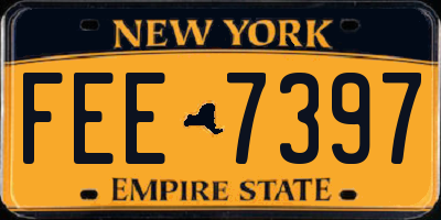 NY license plate FEE7397