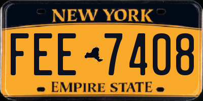 NY license plate FEE7408
