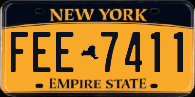 NY license plate FEE7411