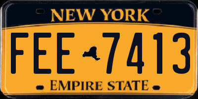 NY license plate FEE7413