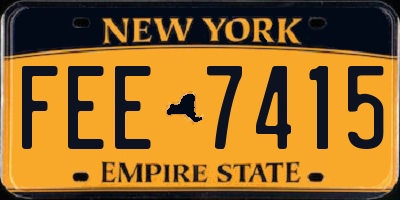 NY license plate FEE7415