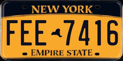 NY license plate FEE7416