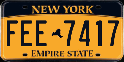 NY license plate FEE7417