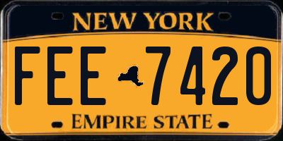 NY license plate FEE7420