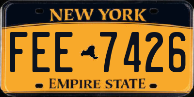 NY license plate FEE7426