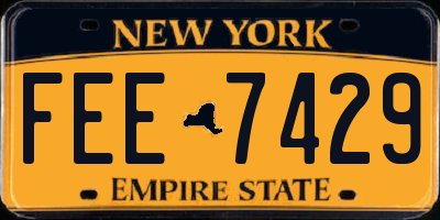NY license plate FEE7429