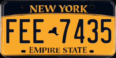 NY license plate FEE7435