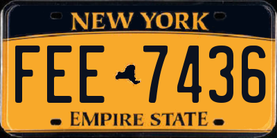 NY license plate FEE7436