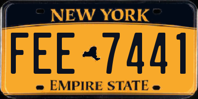 NY license plate FEE7441