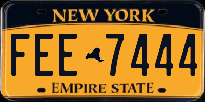NY license plate FEE7444